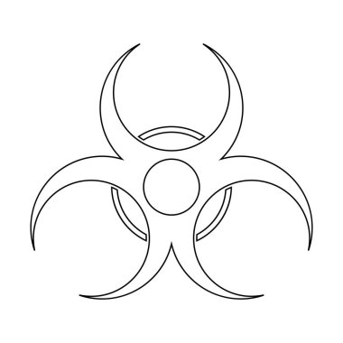 Biyolojik tehlike simgesi vektör çizim logo şablonu