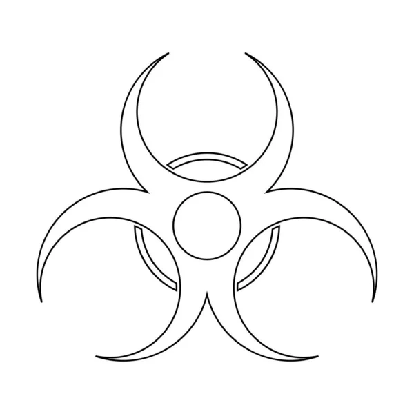 Biohazard Symbol Vektor Illustration Logo Vorlage — Stockvektor