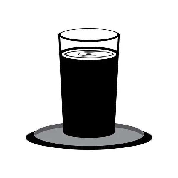 Drinkwater Glas Pictogram Vector Illustratie Symbool Ontwerp — Stockvector