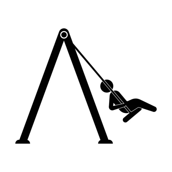 Swing Icona Vettoriale Illustrazione Simbolo Design — Vettoriale Stock