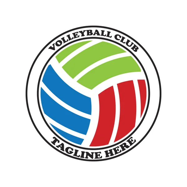 Diseño Plantilla Ilustración Vector Logotipo Del Equipo Voleibol — Vector de stock