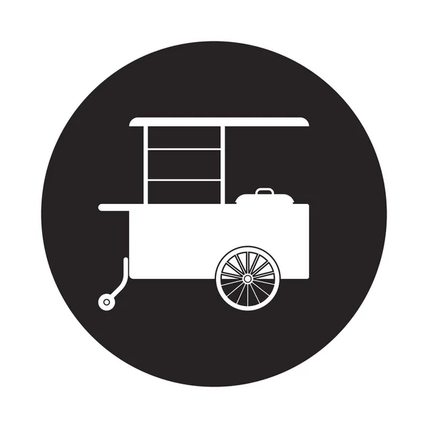 肉丸车图标矢量图解符号设计 印尼旅游食品 — 图库矢量图片