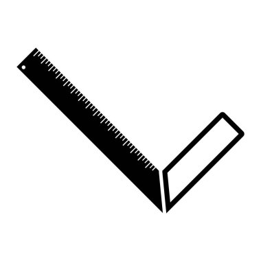 Cetvel simgesi vektör tasarımı resimleme arkaplanı