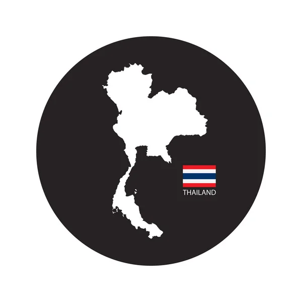 Thailandia Mappa Logo Vettoriale Illustrazione Simbolo Design — Vettoriale Stock