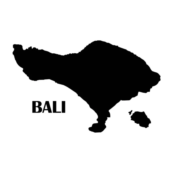 Bali Île Carte Icône Vectoriel Illustration Symbole Conception — Image vectorielle