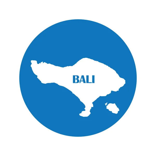 Isola Bali Mappa Icona Vettoriale Illustrazione Simbolo Design — Vettoriale Stock