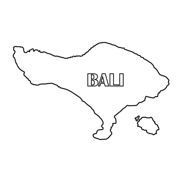 Bali Ostrov Mapa Ikona Vektor Ilustrace Symbol Design — Stockový vektor