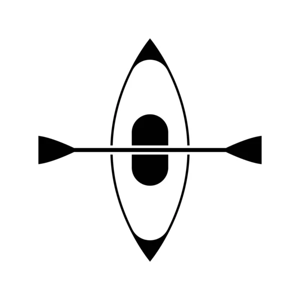 Kajakvektor Ikon Illustration Symbol Design — Stock vektor