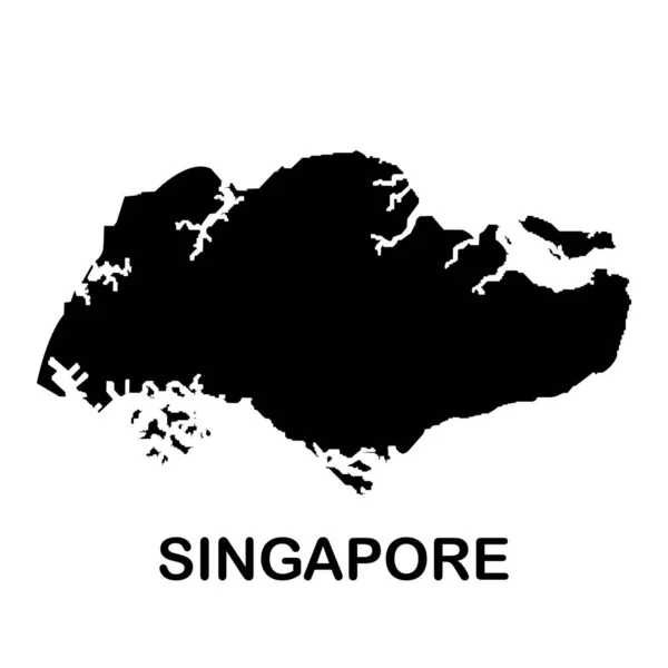 Singapore Peta Logo Vektor Desain Simbol Gambar - Stok Vektor
