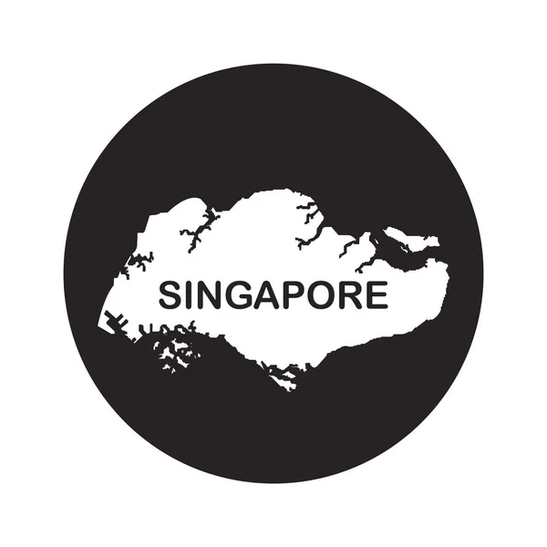シンガポール地図ロゴベクトルイラストシンボルデザイン — ストックベクタ