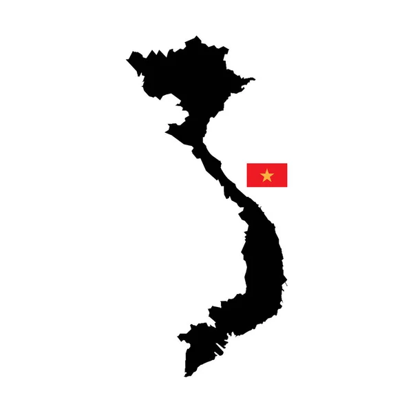 Vietnam Mappa Icona Vettoriale Illustrazione Simbolo Design — Vettoriale Stock