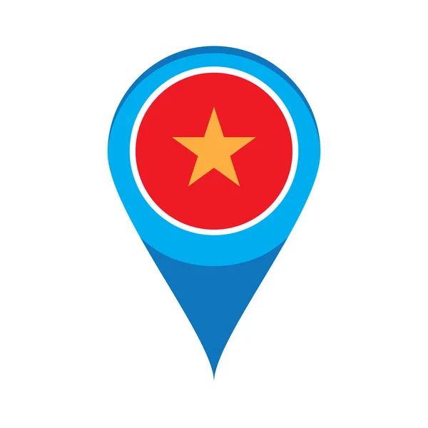 ベトナムの位置アイコンベクトルイラストシンボルデザイン — ストックベクタ