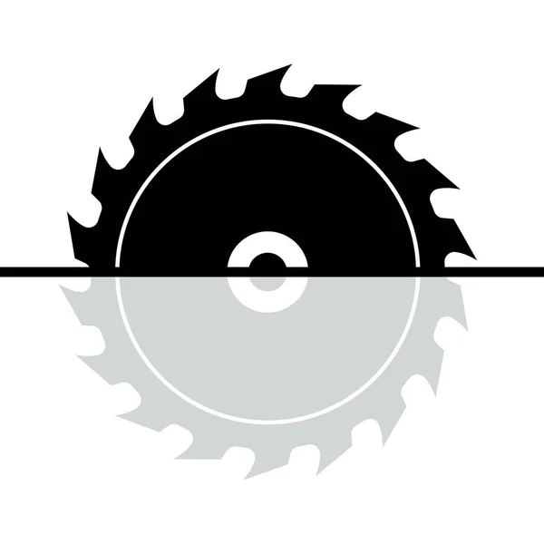 Circulaire Zaagvector Pictogram Illustratie Teken Voor Web Design — Stockvector