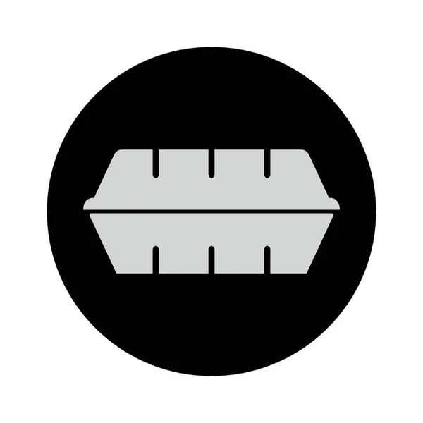 Styropor Lunchbox Symbol Vektor Illustration Design — Stockvektor