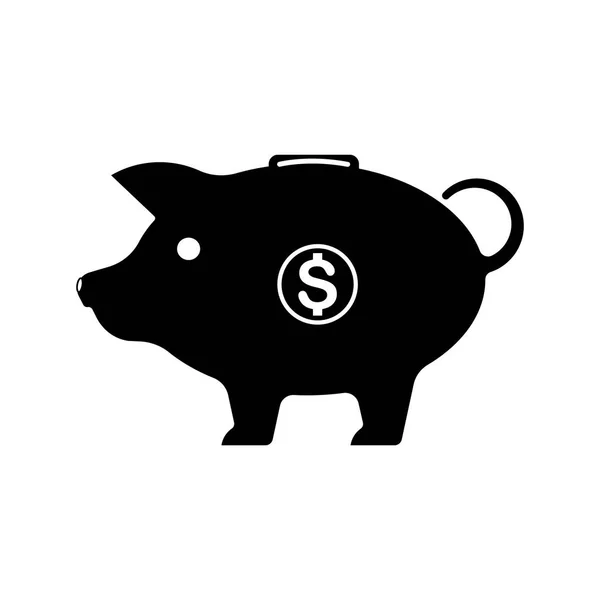 Piggy Bank Ikona Wektor Ilustracja Symbol Projekt — Wektor stockowy