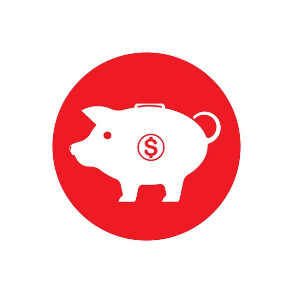 Piggy Bank Icon Design Símbolo Ilustração Vetorial — Vetor de Stock
