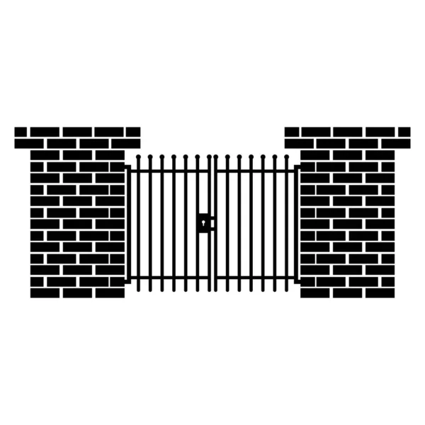 Gate Icon Vector Illustration Symbol Design — Stock Vector