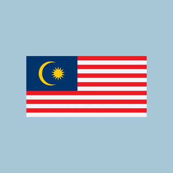 Desain Simbol Gambar Ikon Vektor Bendera Malaysia - Stok Vektor