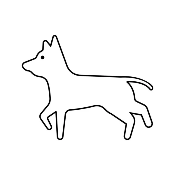 Dog Line Icon Vector Illustration Symbol Design — Stock Vector