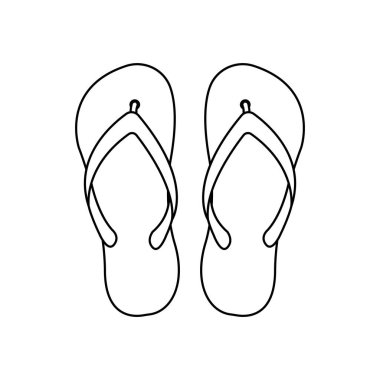 flip-flops simge vektör illüstrasyon tasarımı