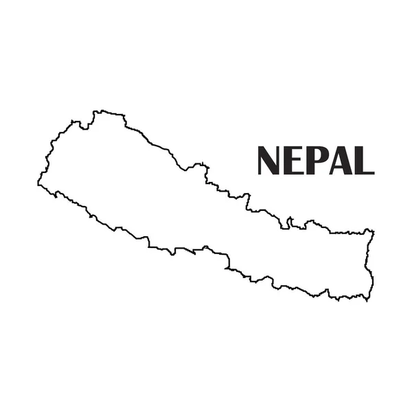 ネパール地図アイコンベクトルイラストシンボルデザイン — ストックベクタ