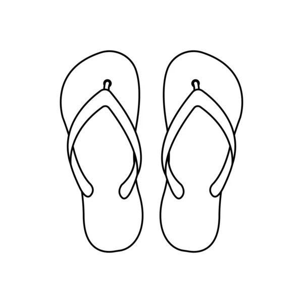 Flip Flops Ícone Vetor Ilustração Símbolo Design —  Vetores de Stock