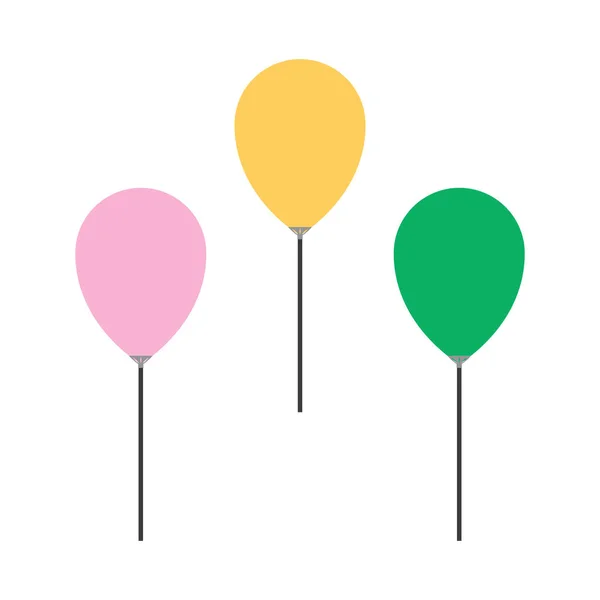 Ballon Volant Icône Vectoriel Illustration Symbole Conception — Image vectorielle