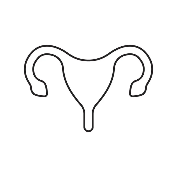 Modèle Illustration Icône Vectorielle Utérus — Image vectorielle