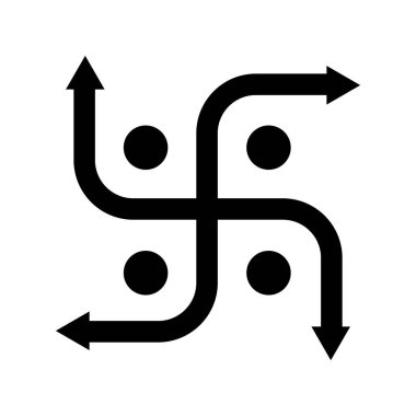 Swastica simgesi vektör çizim sembolü tasarımı