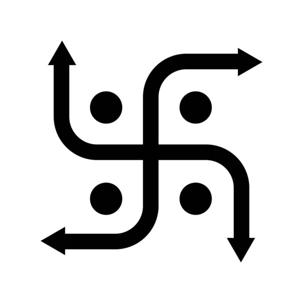 Swastica Icona Vettoriale Illustrazione Simbolo Design — Vettoriale Stock