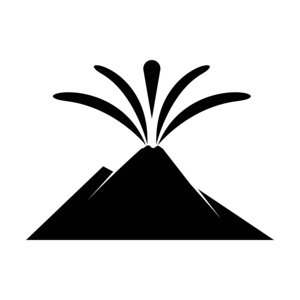 Eruttazione Vulcano Icona Vettore Illustrazione Simbolo Disegno — Vettoriale Stock