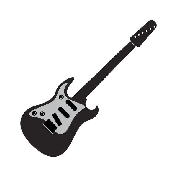 エレクトリックギターアイコンベクトルイラストテンプレートデザイン — ストックベクタ