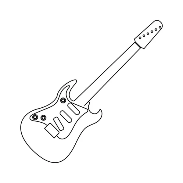 Електрична Іконка Гітари Векторна Ілюстрація Шаблонний Дизайн — стоковий вектор