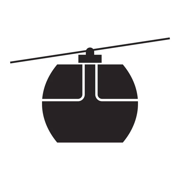 Ikona Kolejki Linowej Wektor Ilustracja Symbol Projekt — Wektor stockowy