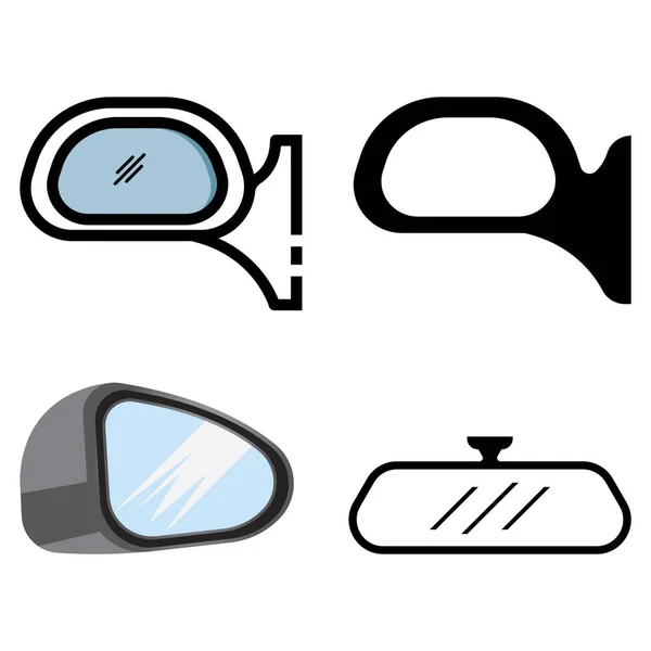 Auto Rückspiegel Symbol Vektor Illustration Design — Stockvektor