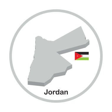 Jordan haritası ikon vektör illüstrasyon sembolü tasarımı