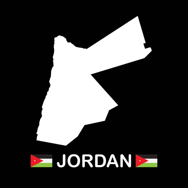 Návrh Symbolu Vektorové Ilustrace Mapy Jordánska — Stockový vektor