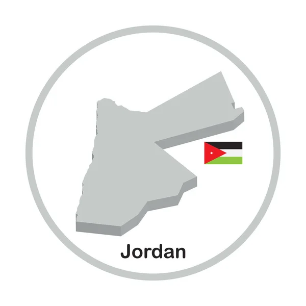 Návrh Symbolu Vektorové Ilustrace Mapy Jordánska — Stockový vektor