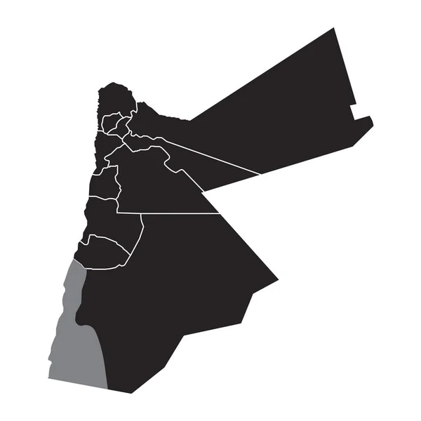 Jordanien Karte Symbol Vektor Illustration Symbol Design — Stockvektor