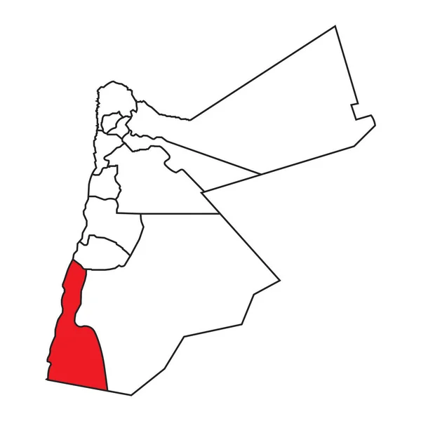 Jordanië Kaart Pictogram Vector Illustratie Symbool Ontwerp — Stockvector