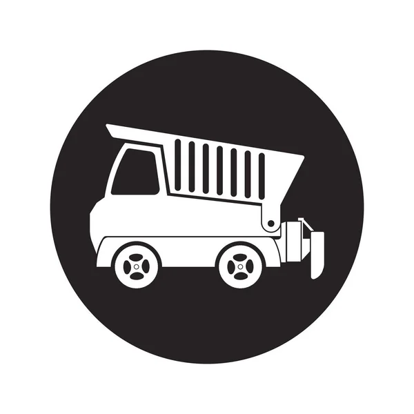 Projeto Logotipo Ilustração Vetor Ícone Caminhão Terraplanagem — Vetor de Stock