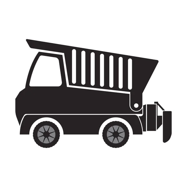 Camion Movimento Terra Icona Vettoriale Illustrazione Logo Design — Vettoriale Stock