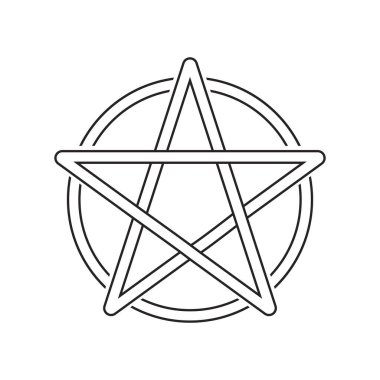 Wicca vektör resmetme sembolü tasarımı