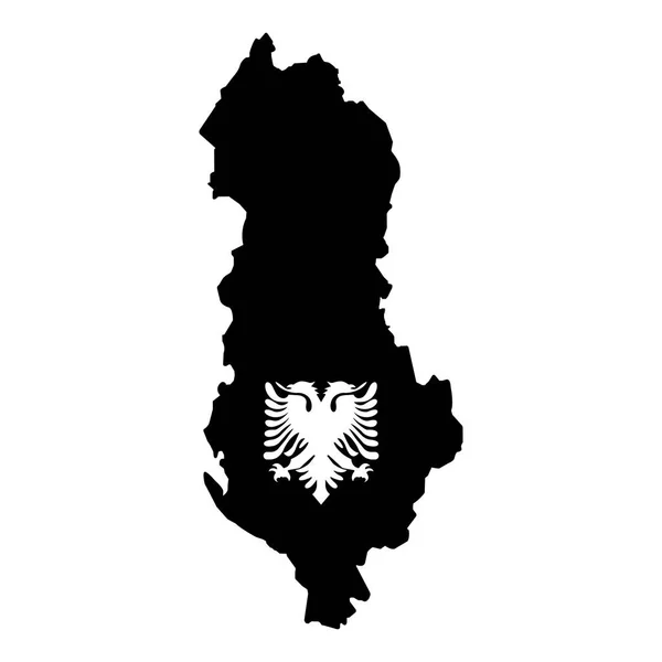 Albania Mapa Wektor Ikona Ilustracja Symbol Projekt — Wektor stockowy