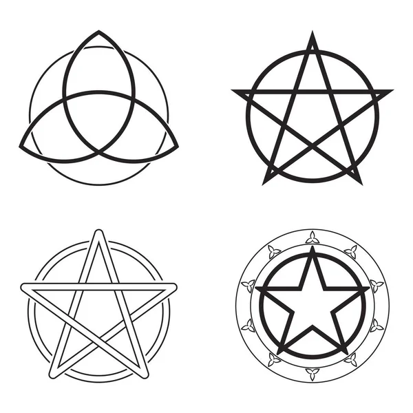 Wicca Vector Icon Illustration Symbol Design — Stock Vector