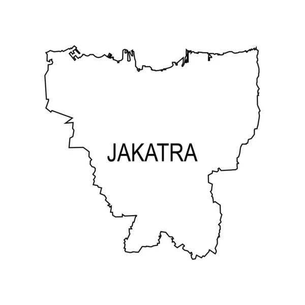 Jakarta Kaart Pictogram Vector Illustratie Symbool Ontwerp — Stockvector