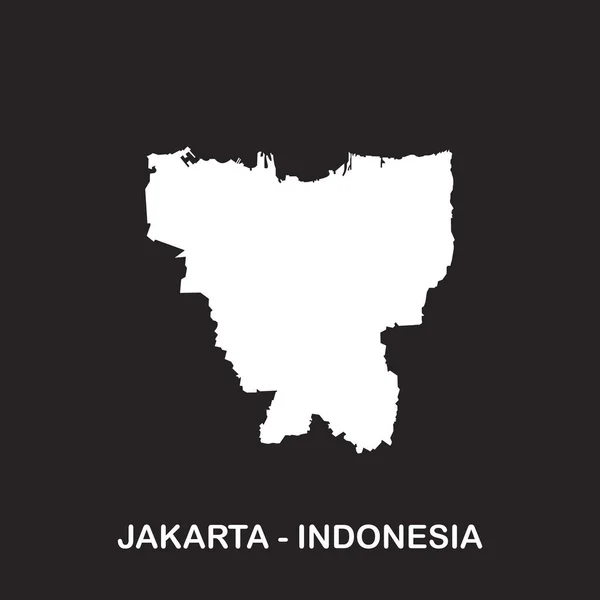 Jakarta Harita Simgesi Vektör Illüstrasyon Sembolü Tasarımı — Stok Vektör