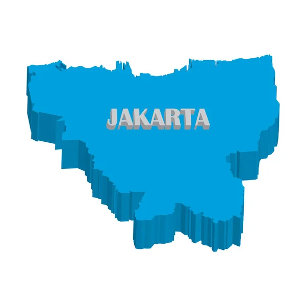 Jakarta Kaart Pictogram Vector Illustratie Symbool Ontwerp — Stockvector