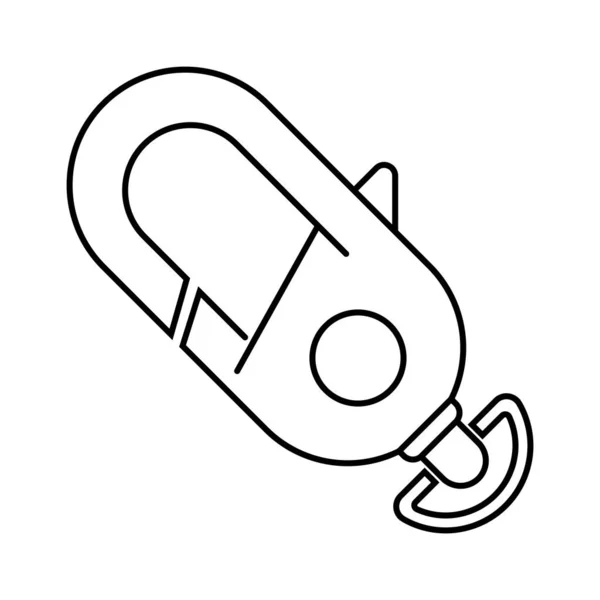 Fjällutrustning Carabiner Ikon Vektor Illustration Symbol Design — Stock vektor