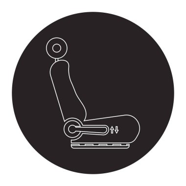 Otomobil koltuğu ikonu vektör illüstrasyon tasarımı